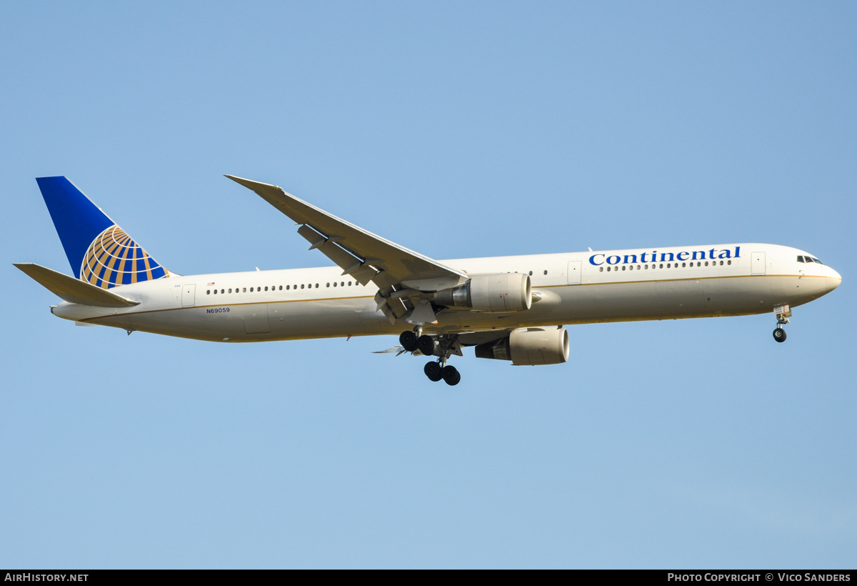 Aircraft Photo of N69059 | Boeing 767-424/ER | Continental Airlines | AirHistory.net #755960