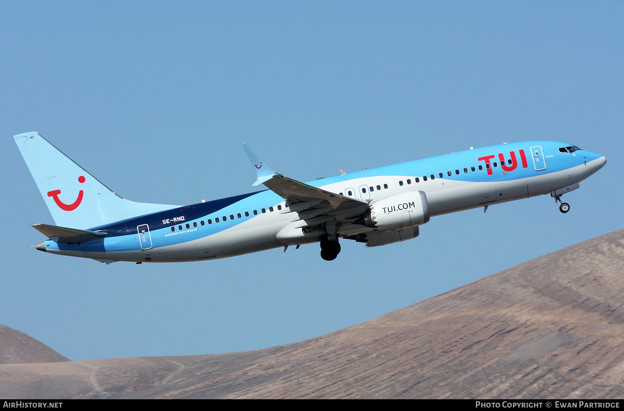 Aircraft Photo of SE-RND | Boeing 737-8 Max 8 | TUI | AirHistory.net #755976