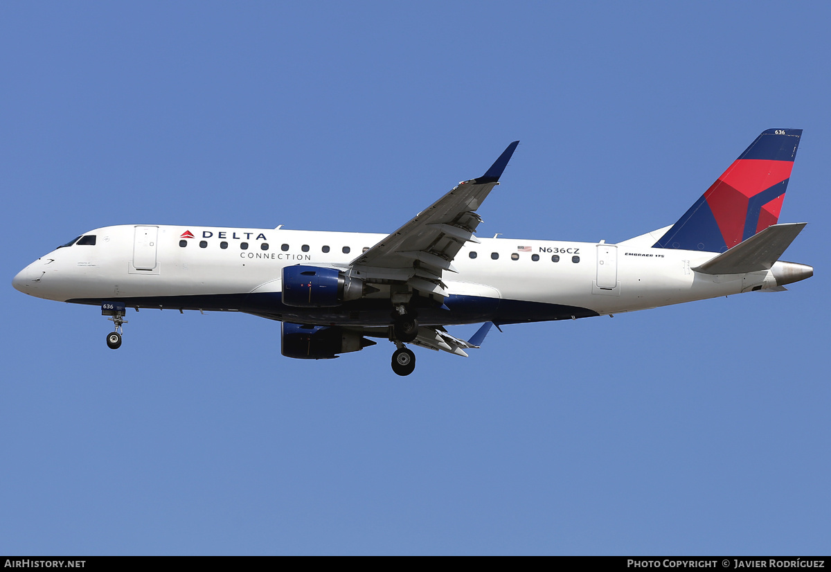 Aircraft Photo of N636CZ | Embraer 175LR (ERJ-170-200LR) | Delta Connection | AirHistory.net #756240