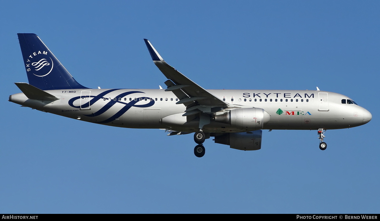 Aircraft Photo of T7-MRD | Airbus A320-214 | MEA - Middle East Airlines | AirHistory.net #756252