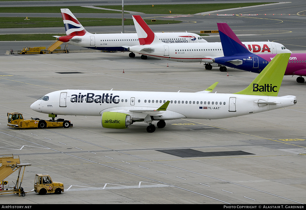 Aircraft Photo of YL-AAT | Airbus A220-371 (BD-500-1A11) | AirBaltic | AirHistory.net #756280