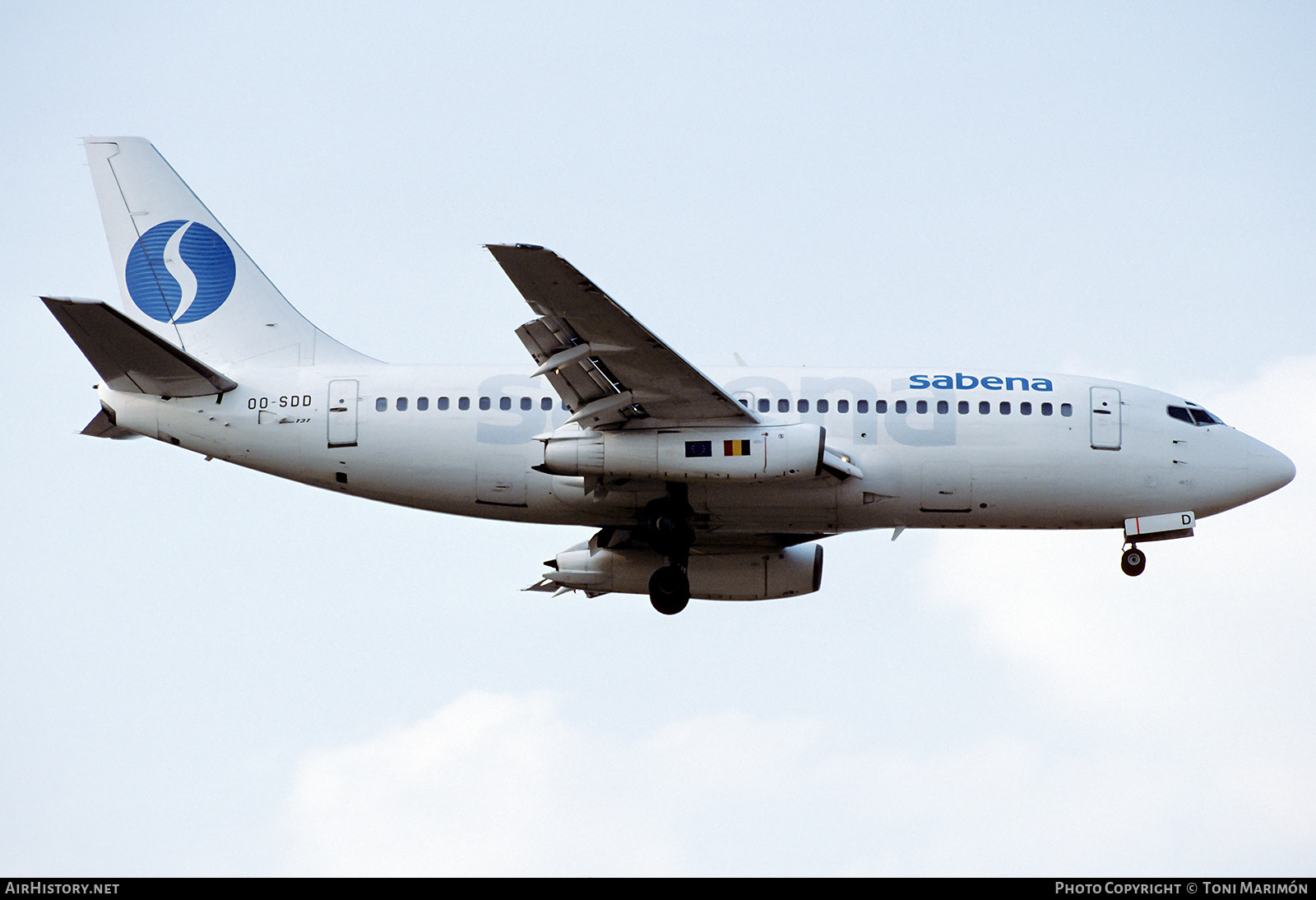 Aircraft Photo of OO-SDD | Boeing 737-229/Adv | Sabena | AirHistory.net #756360