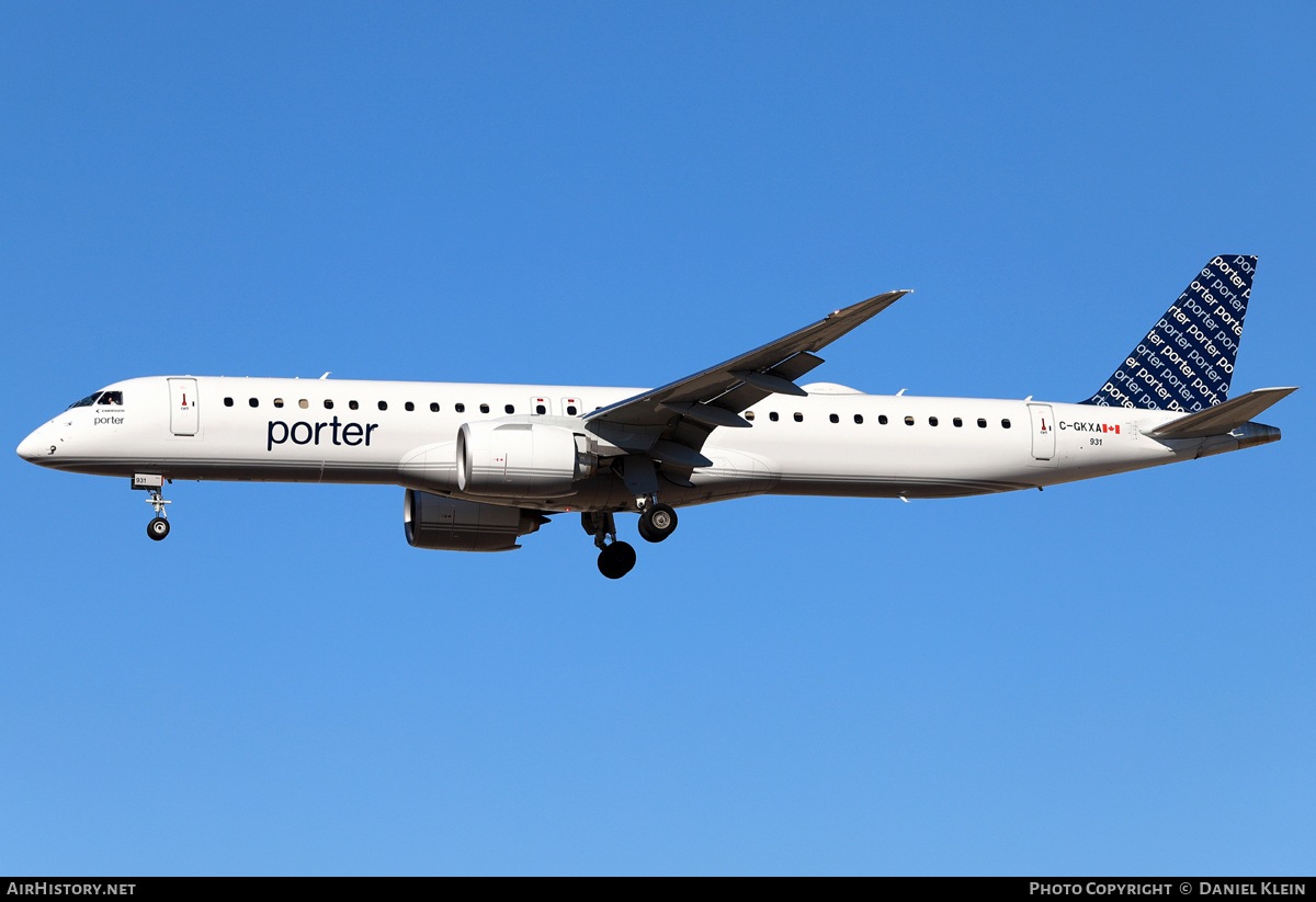 Aircraft Photo of C-GKXA | Embraer 195-E2 (ERJ-190-400) | Porter Airlines | AirHistory.net #756407