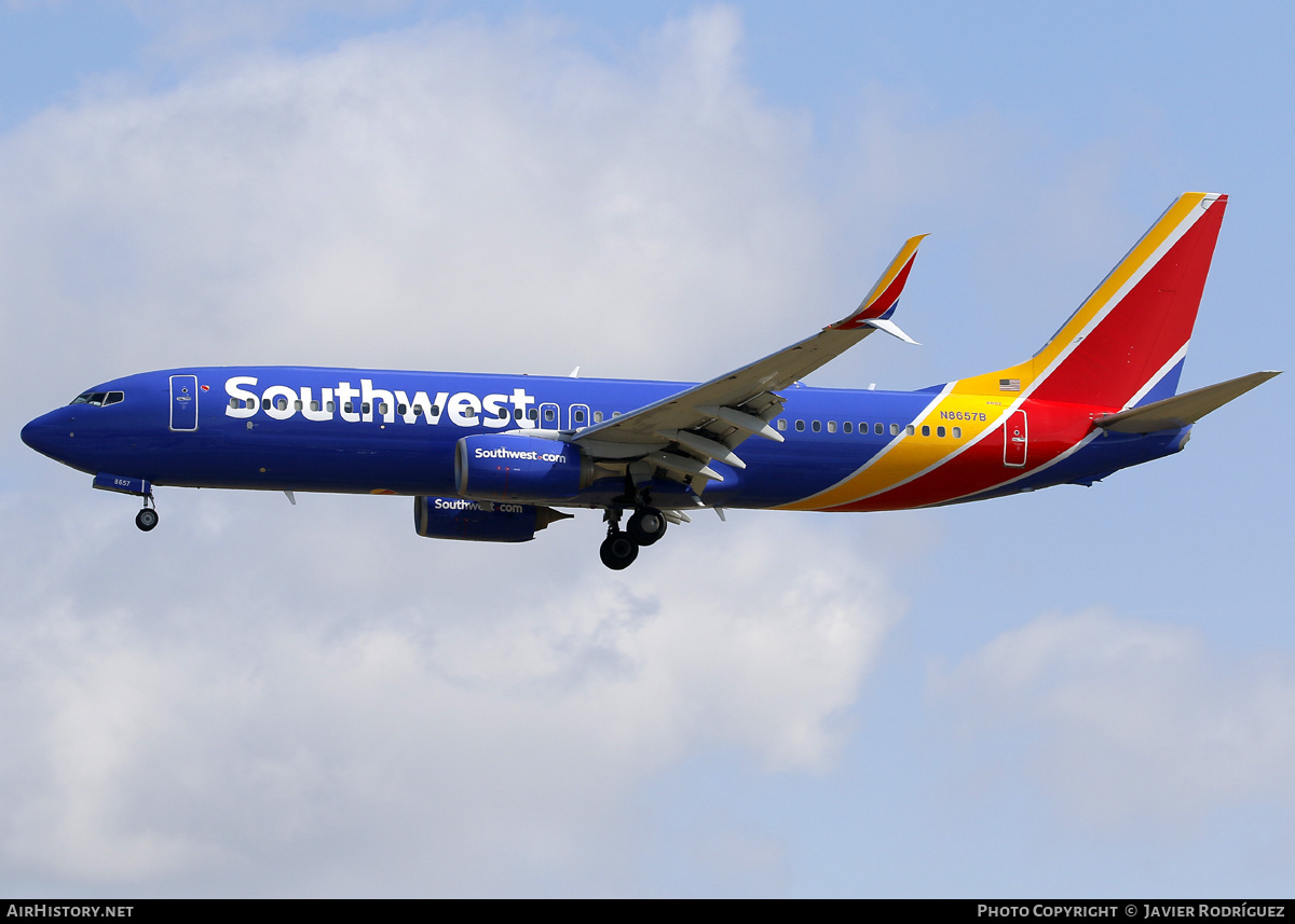 Aircraft Photo of N8657B | Boeing 737-8H4 | Southwest Airlines | AirHistory.net #756448