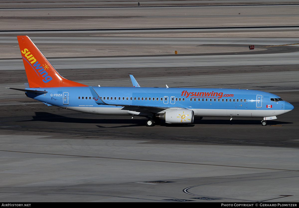 Aircraft Photo of G-FDZA | Boeing 737-8K5 | Sunwing Airlines | AirHistory.net #756526
