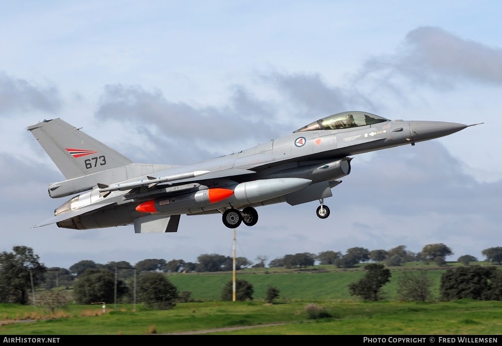 Aircraft Photo of 673 | General Dynamics F-16AM Fighting Falcon | Norway - Air Force | AirHistory.net #756615