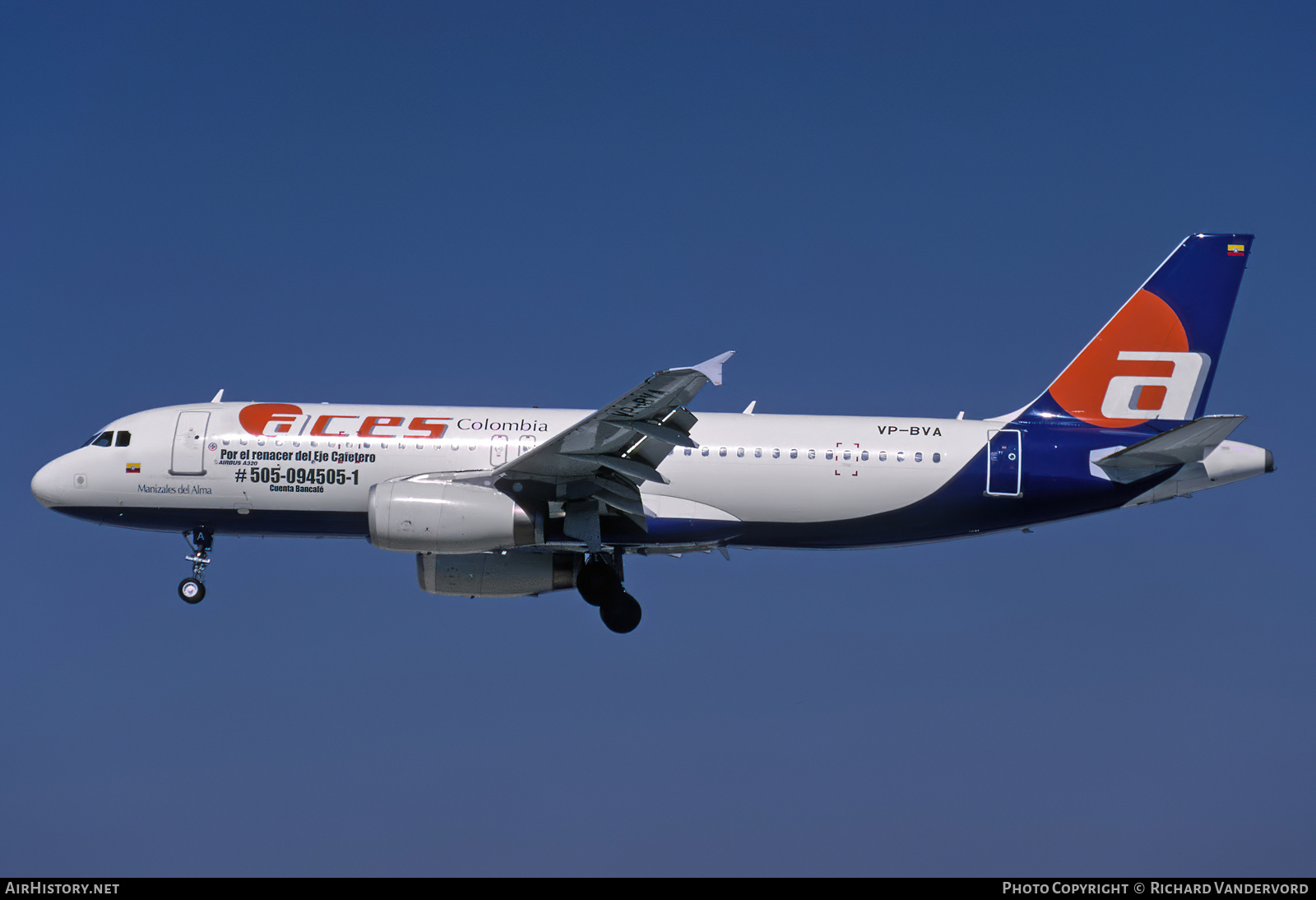 Aircraft Photo of VP-BVA | Airbus A320-233 | ACES - Aerolíneas Centrales de Colombia | AirHistory.net #756703