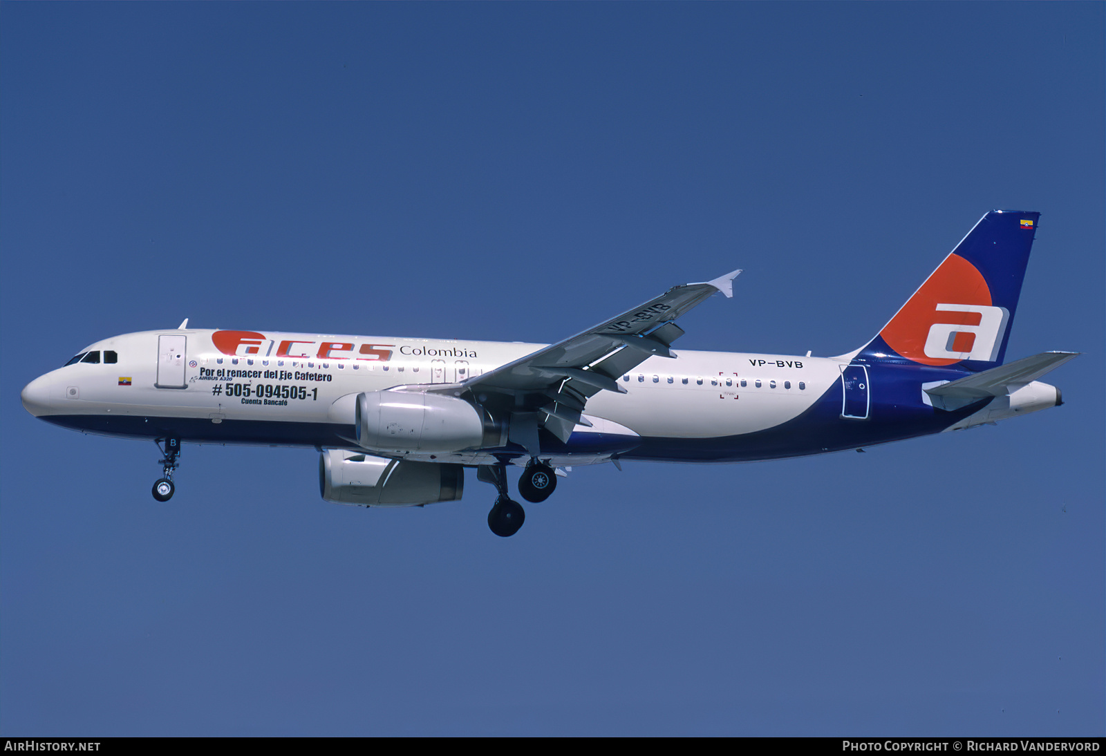 Aircraft Photo of VP-BVB | Airbus A320-232 | ACES - Aerolíneas Centrales de Colombia | AirHistory.net #756708