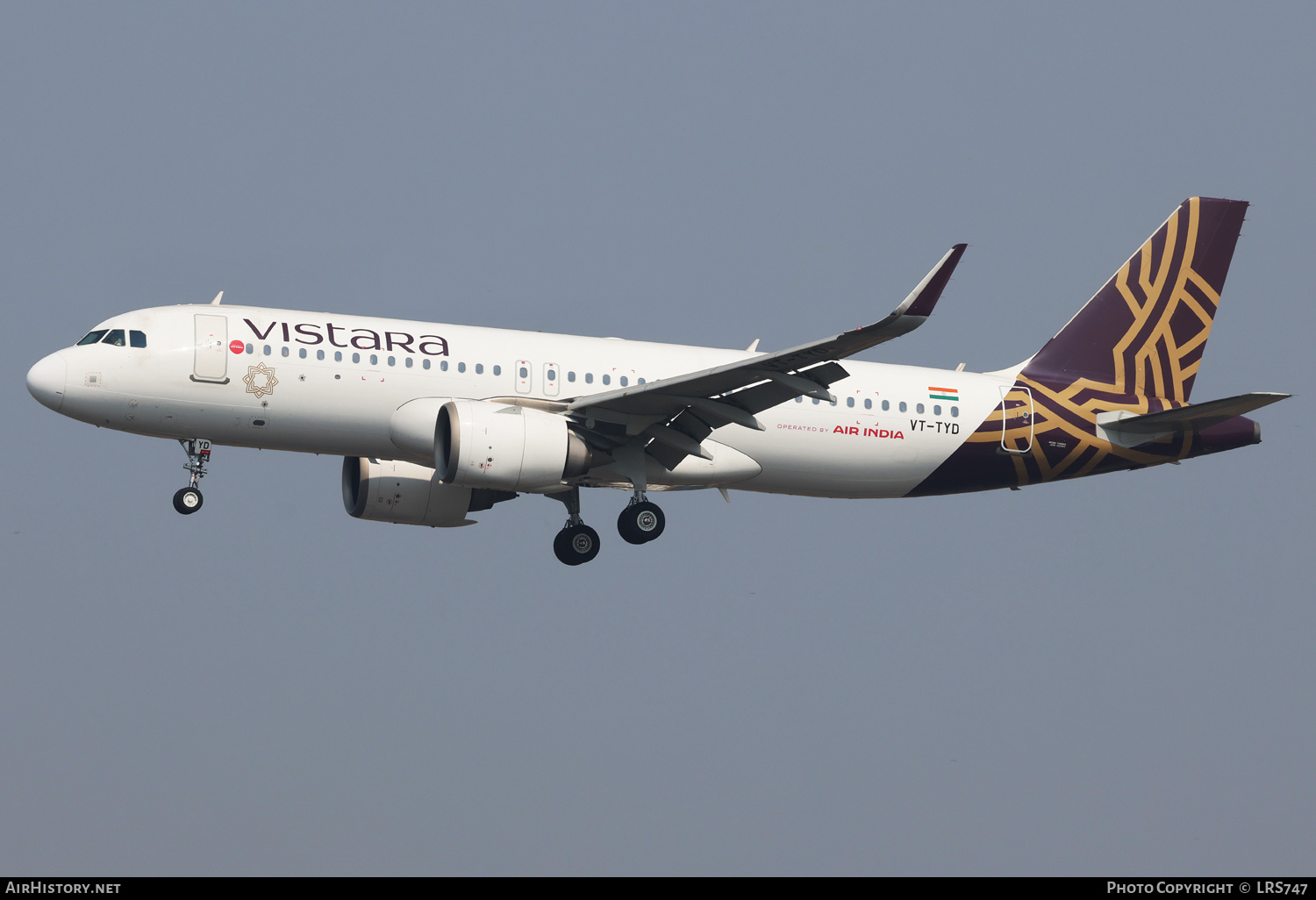 Aircraft Photo of VT-TYD | Airbus A320-251N | Vistara | AirHistory.net #756984