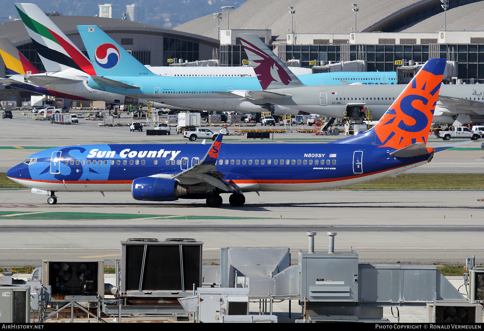 Aircraft Photo of N805SY | Boeing 737-8Q8 | Sun Country Airlines | AirHistory.net #757001