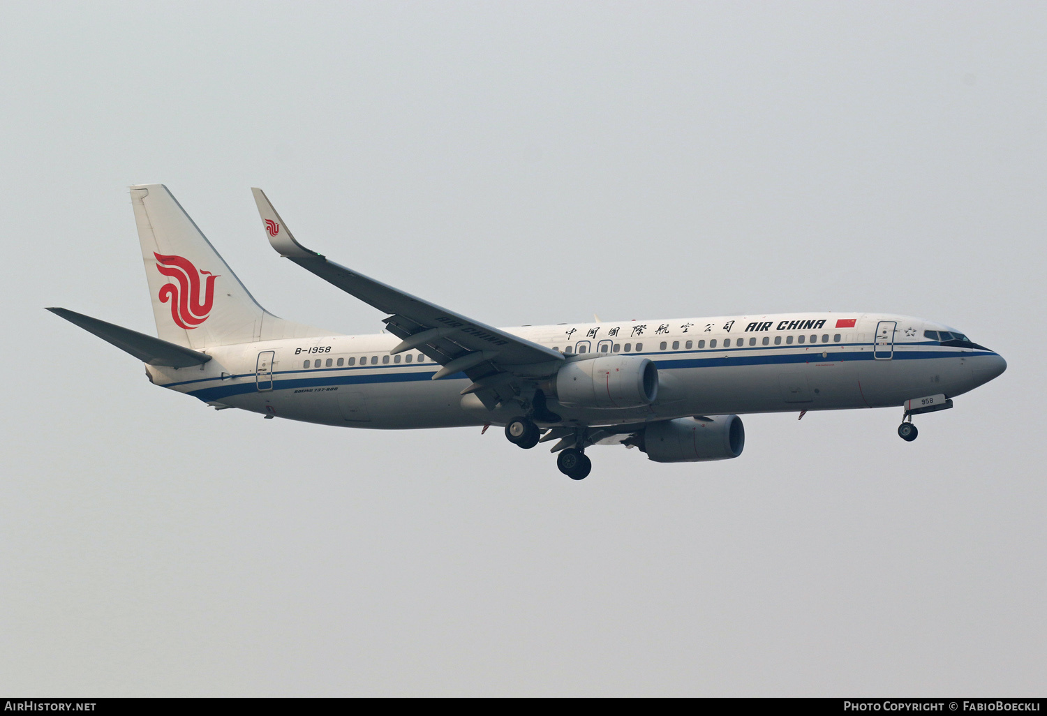 Aircraft Photo of B-1958 | Boeing 737-89L | Air China | AirHistory.net #757123