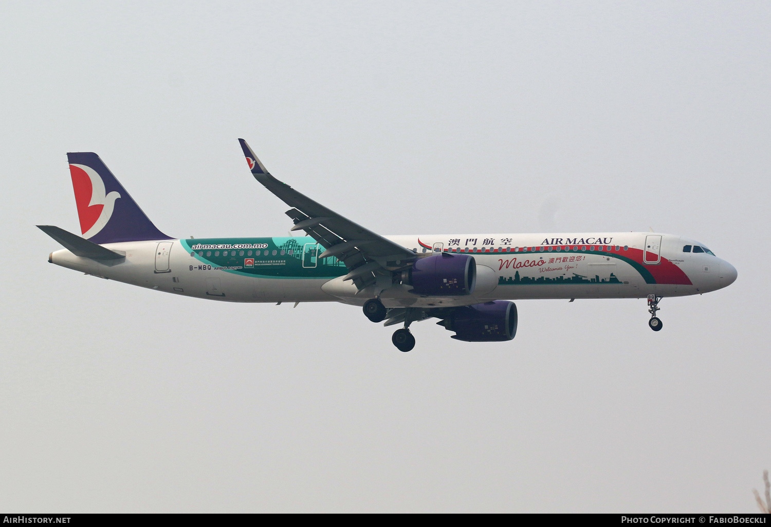 Aircraft Photo of B-MBQ | Airbus A321-271NX | Air Macau | AirHistory.net #757225
