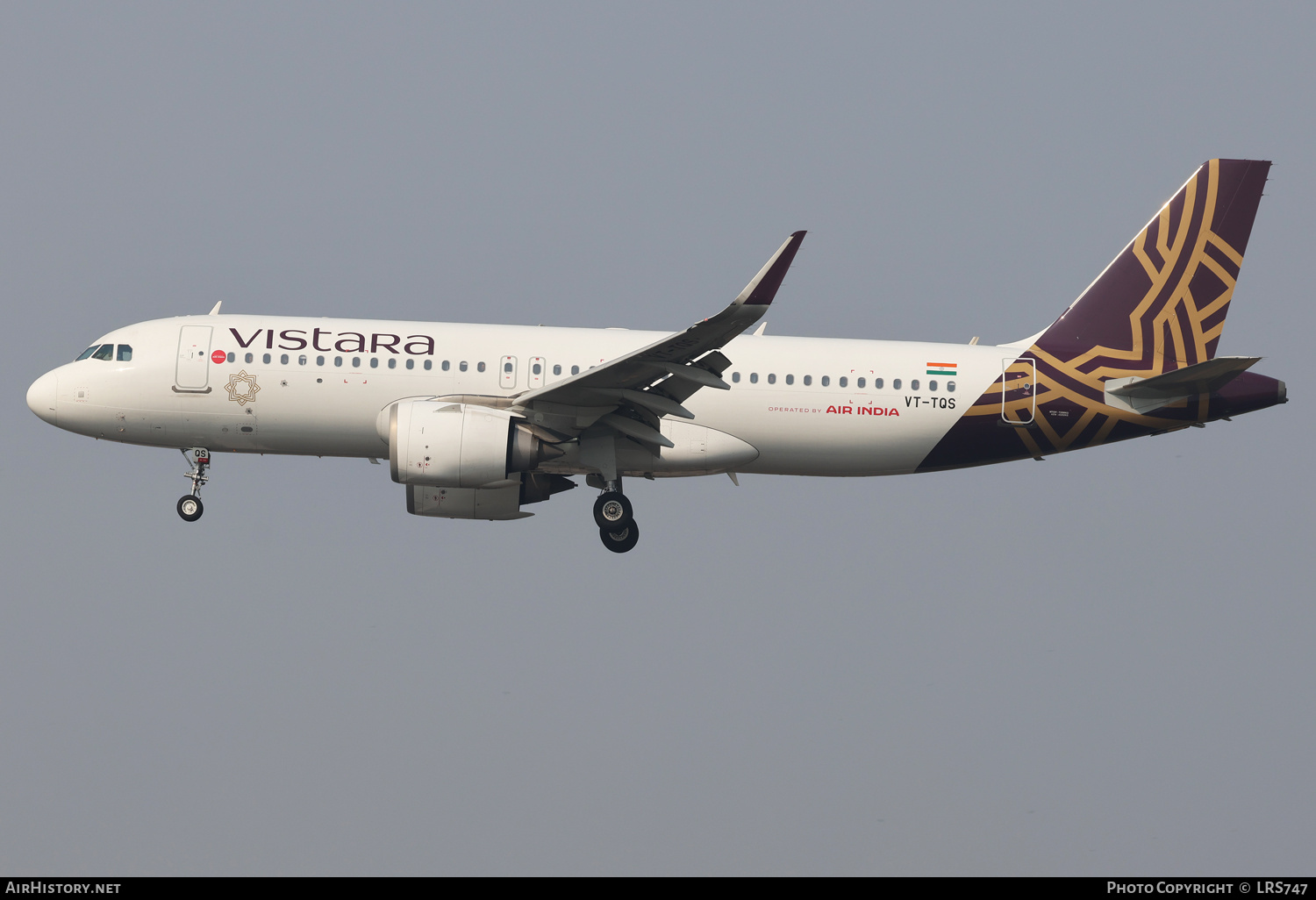 Aircraft Photo of VT-TQS | Airbus A320-251N | Vistara | AirHistory.net #757301