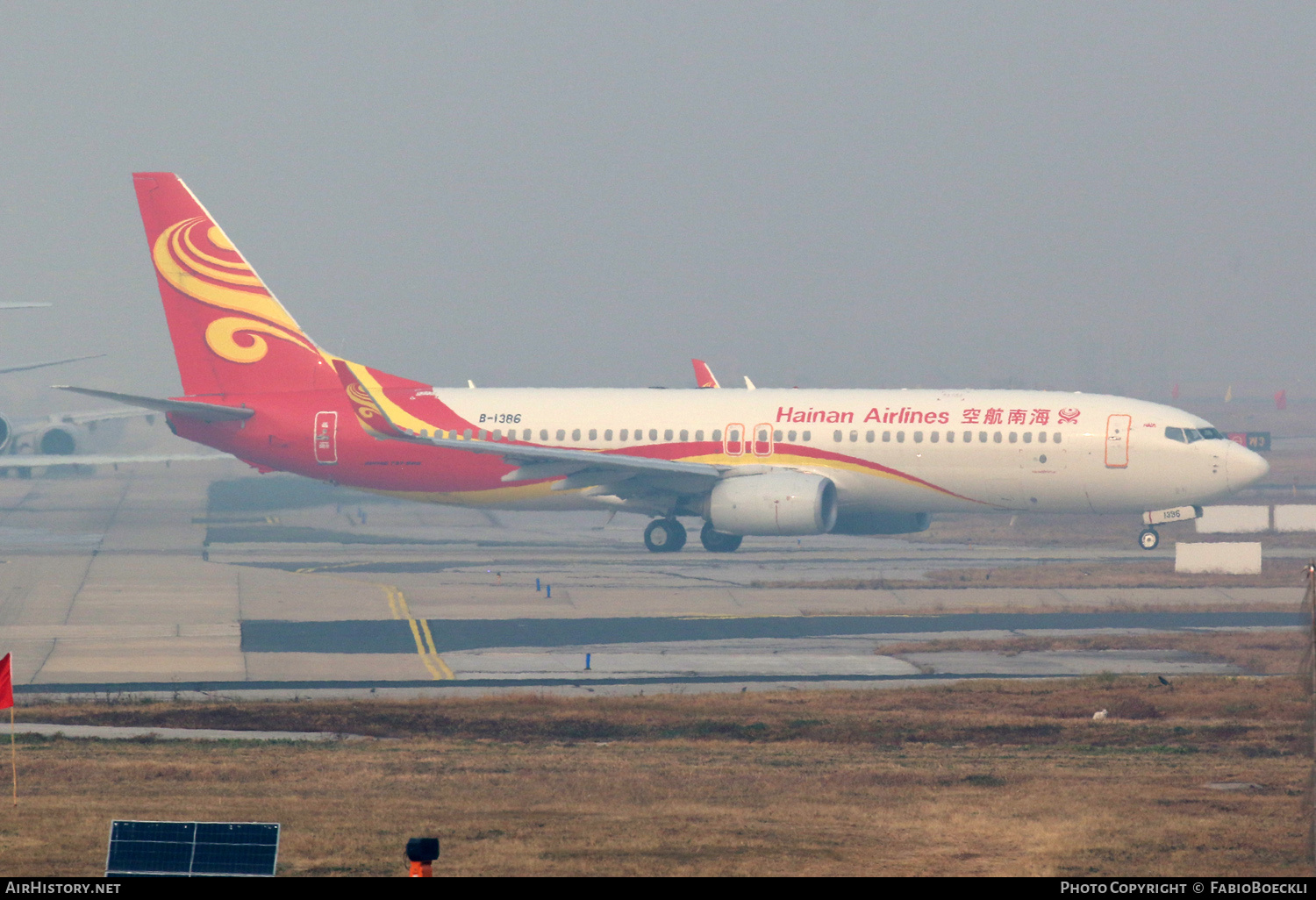 Aircraft Photo of B-1386 | Boeing 737-84P | Hainan Airlines | AirHistory.net #757310