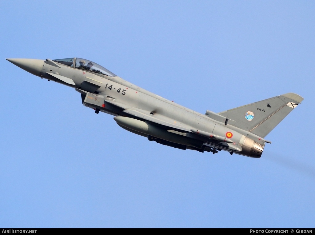Aircraft Photo of C.16-45 | Eurofighter C-16 Typhoon (EF-2000S) | Spain - Air Force | AirHistory.net #757695