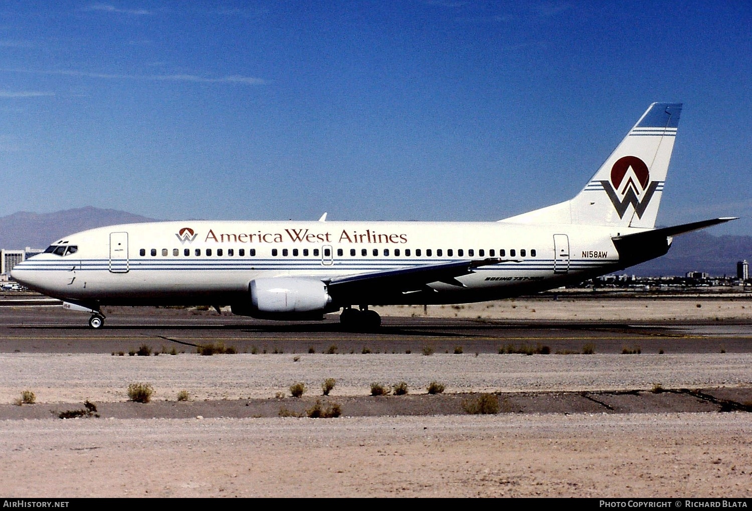 Aircraft Photo of N158AW | Boeing 737-3G7 | America West Airlines | AirHistory.net #757727