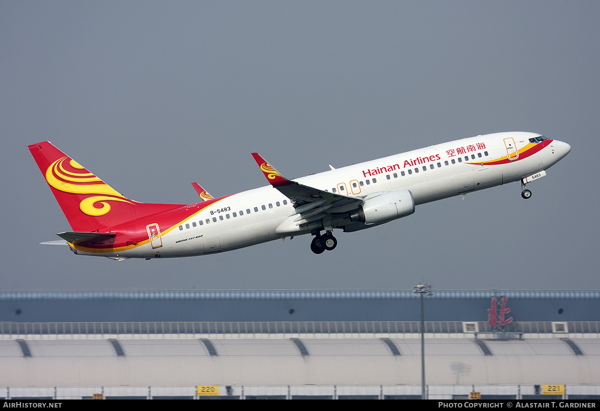 Aircraft Photo of B-5483 | Boeing 737-84P | Hainan Airlines | AirHistory.net #757874