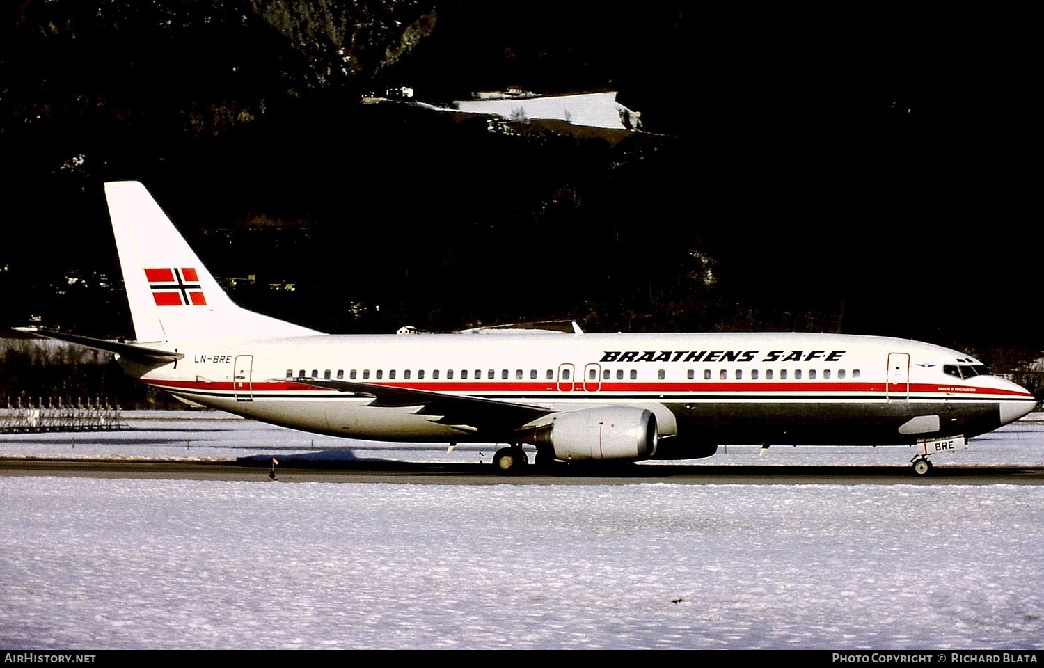 Aircraft Photo of LN-BRE | Boeing 737-405 | Braathens SAFE | AirHistory.net #757931