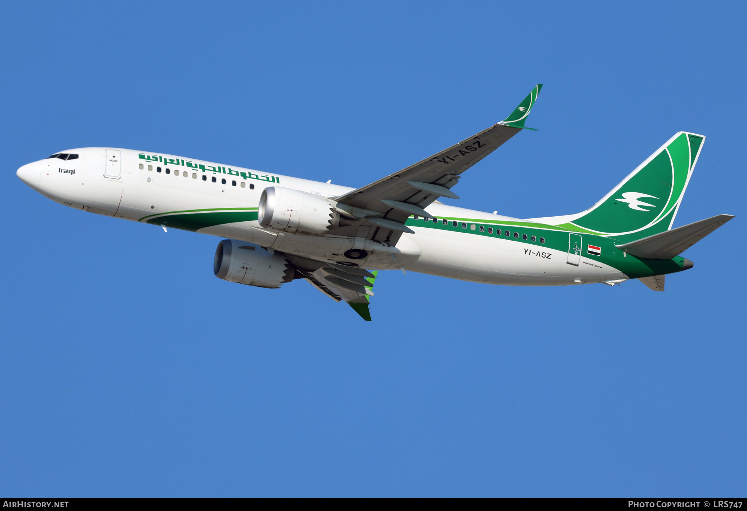 Aircraft Photo of YI-ASZ | Boeing 737-8 Max 8 | Iraqi Airways | AirHistory.net #758021