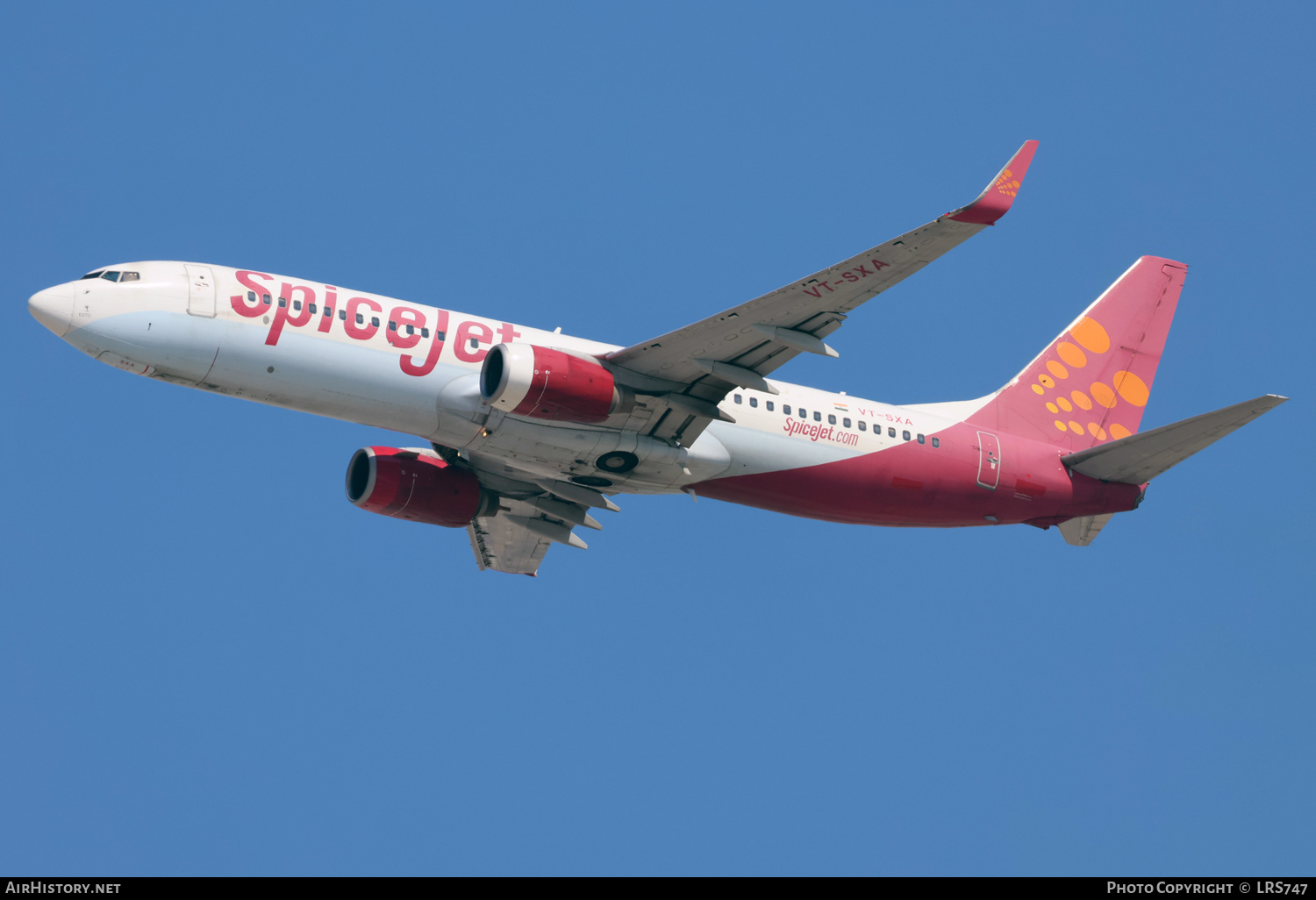 Aircraft Photo of VT-SXA | Boeing 737-85R | SpiceJet | AirHistory.net #758024