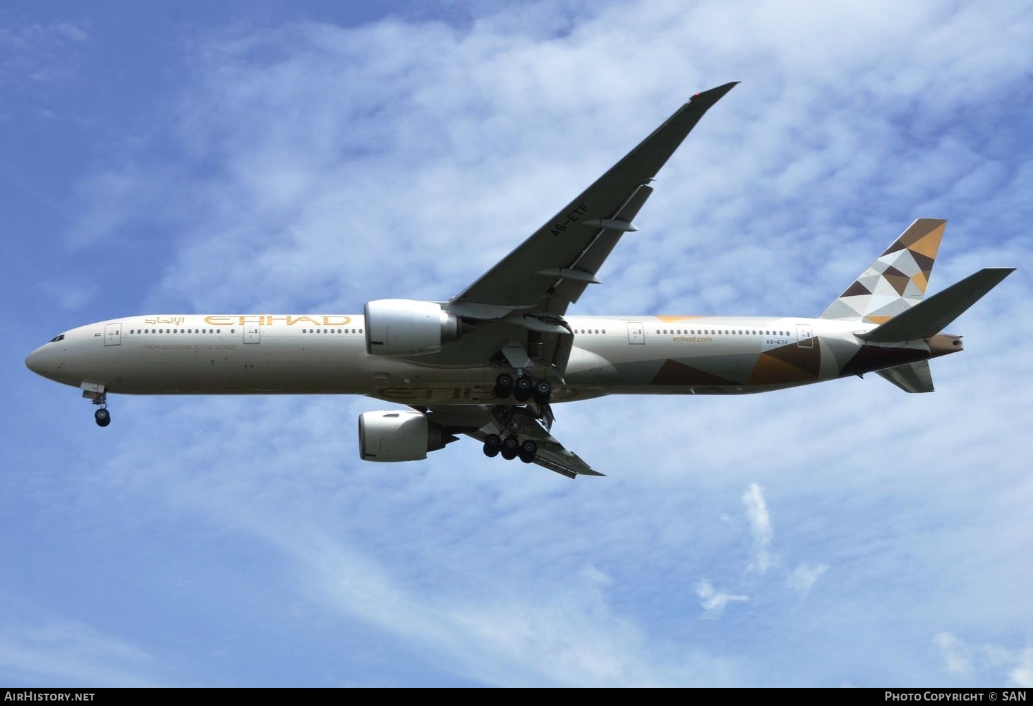Aircraft Photo of A6-ETF | Boeing 777-3FX/ER | Etihad Airways | AirHistory.net #758053
