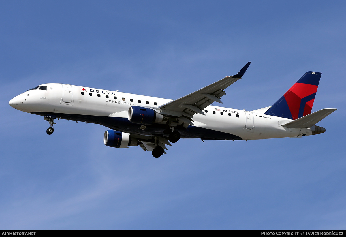 Aircraft Photo of N638CZ | Embraer 175LR (ERJ-170-200LR) | Delta Connection | AirHistory.net #758111