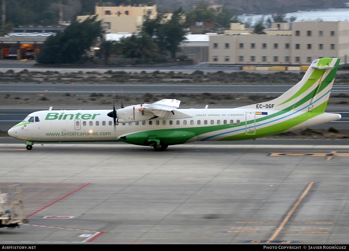 Aircraft Photo of EC-OGF | ATR ATR-72-600 (ATR-72-212A) | Binter Canarias | AirHistory.net #758118
