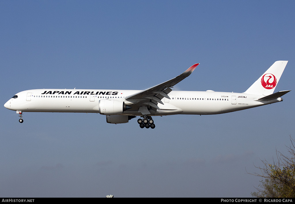 Aircraft Photo of JA03WJ | Airbus A350-1041 | Japan Airlines - JAL | AirHistory.net #758407