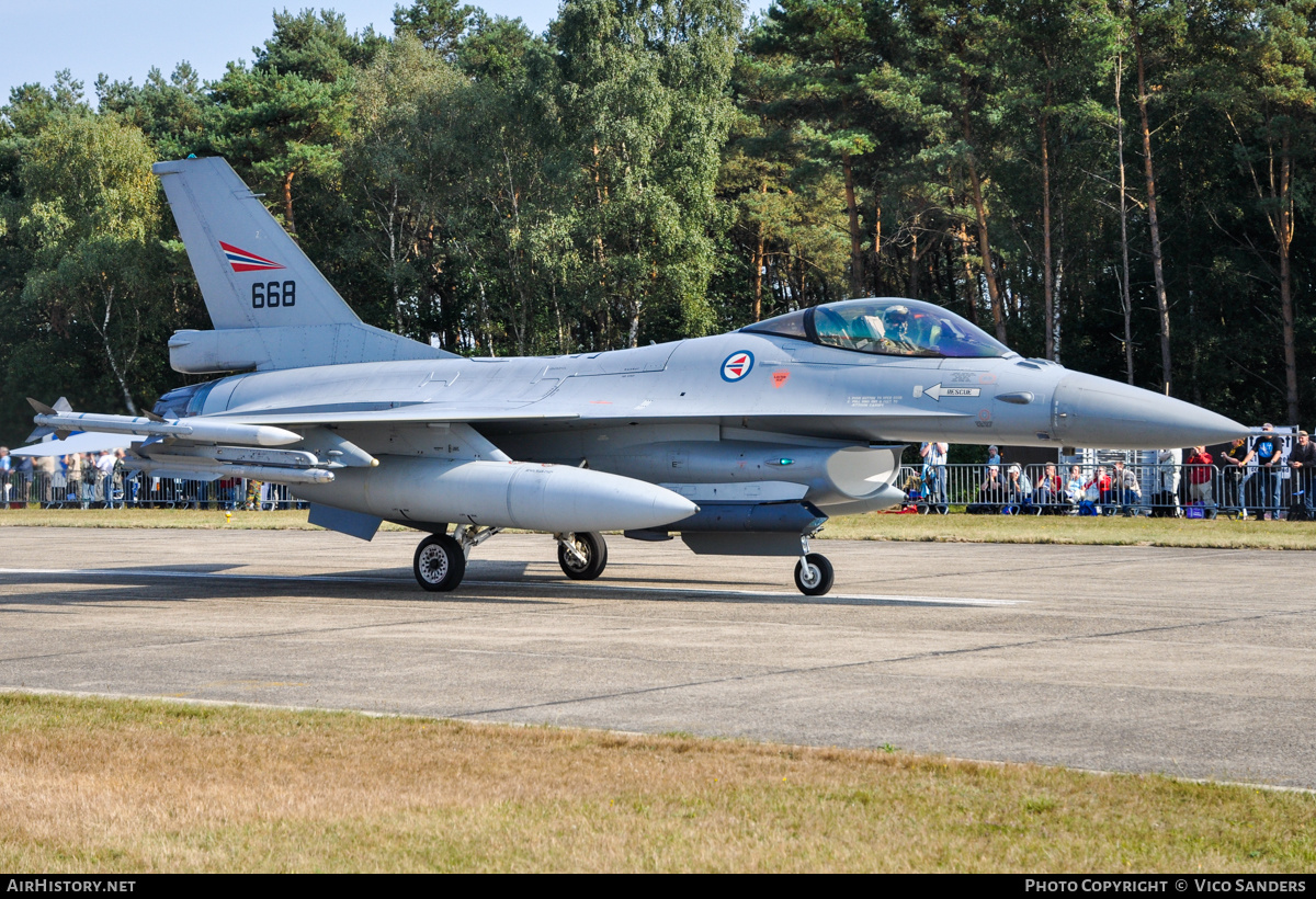 Aircraft Photo of 668 | General Dynamics F-16AM Fighting Falcon | Norway - Air Force | AirHistory.net #758501