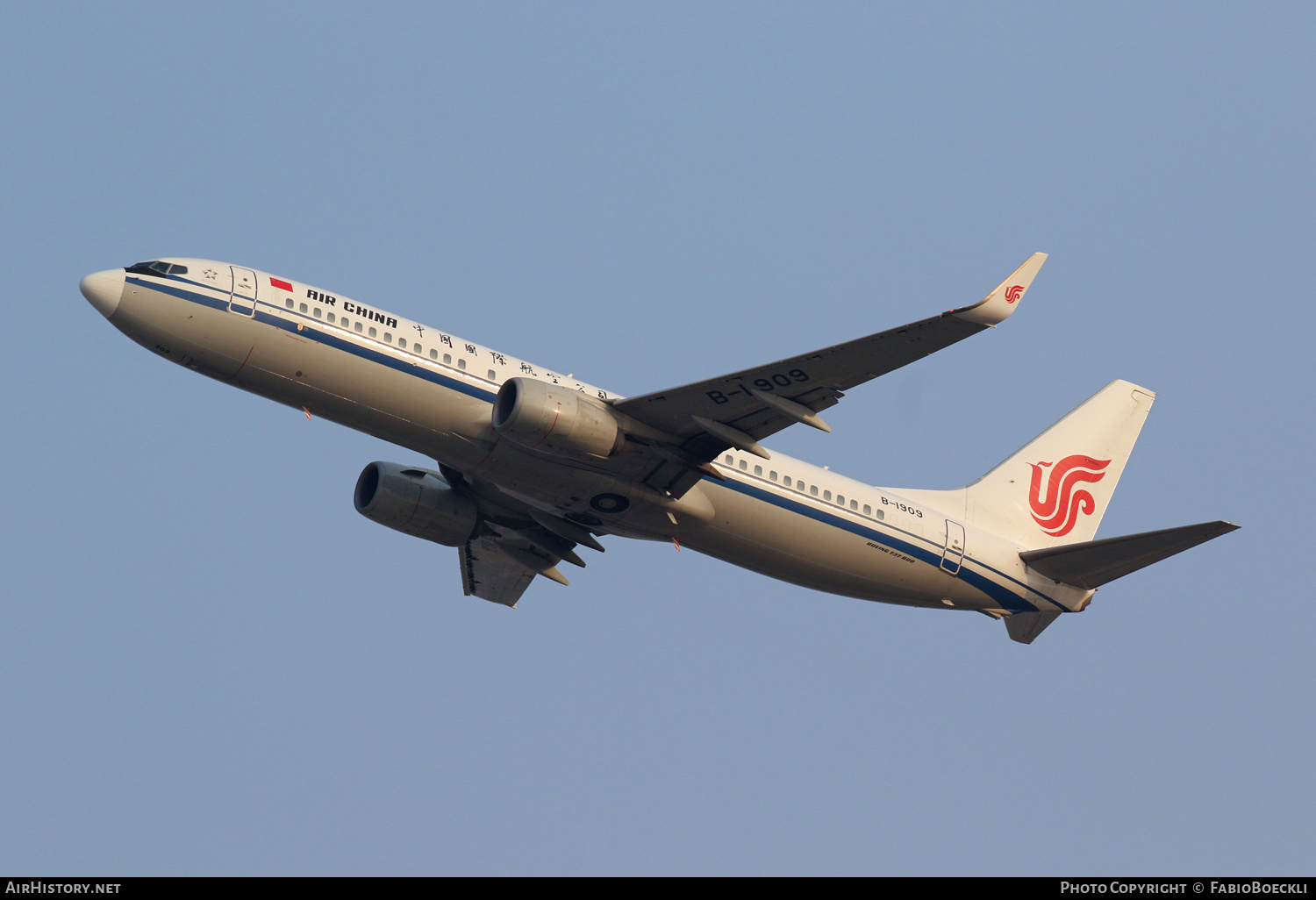 Aircraft Photo of B-1909 | Boeing 737-89L | Air China | AirHistory.net #758564