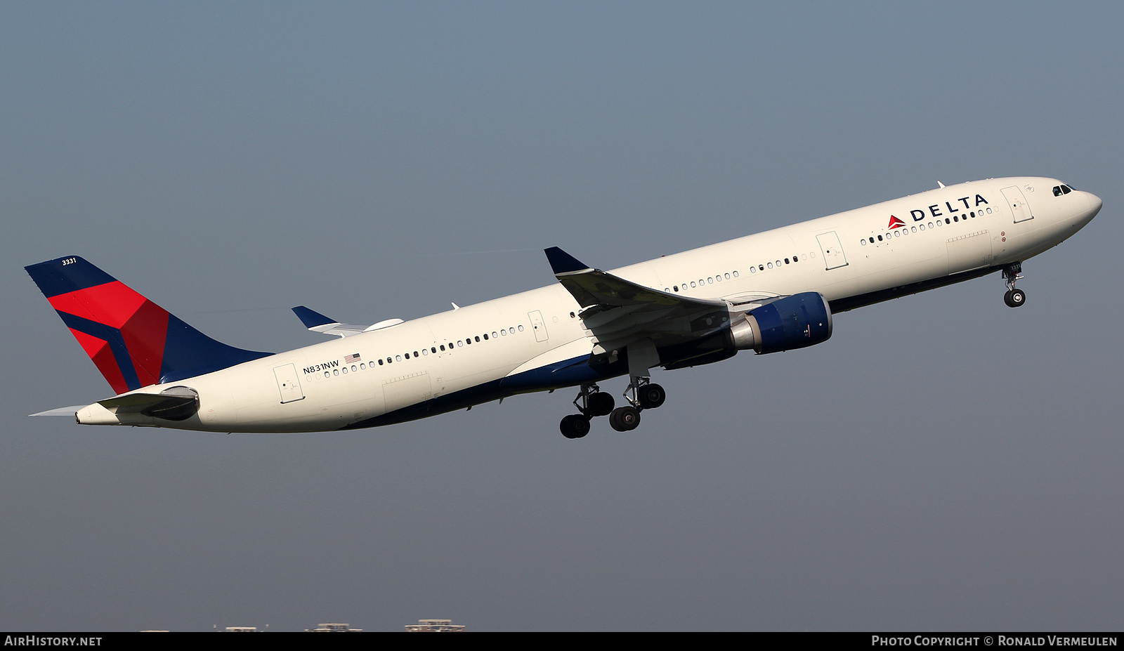 Aircraft Photo of N831NW | Airbus A330-302 | Delta Air Lines | AirHistory.net #758654