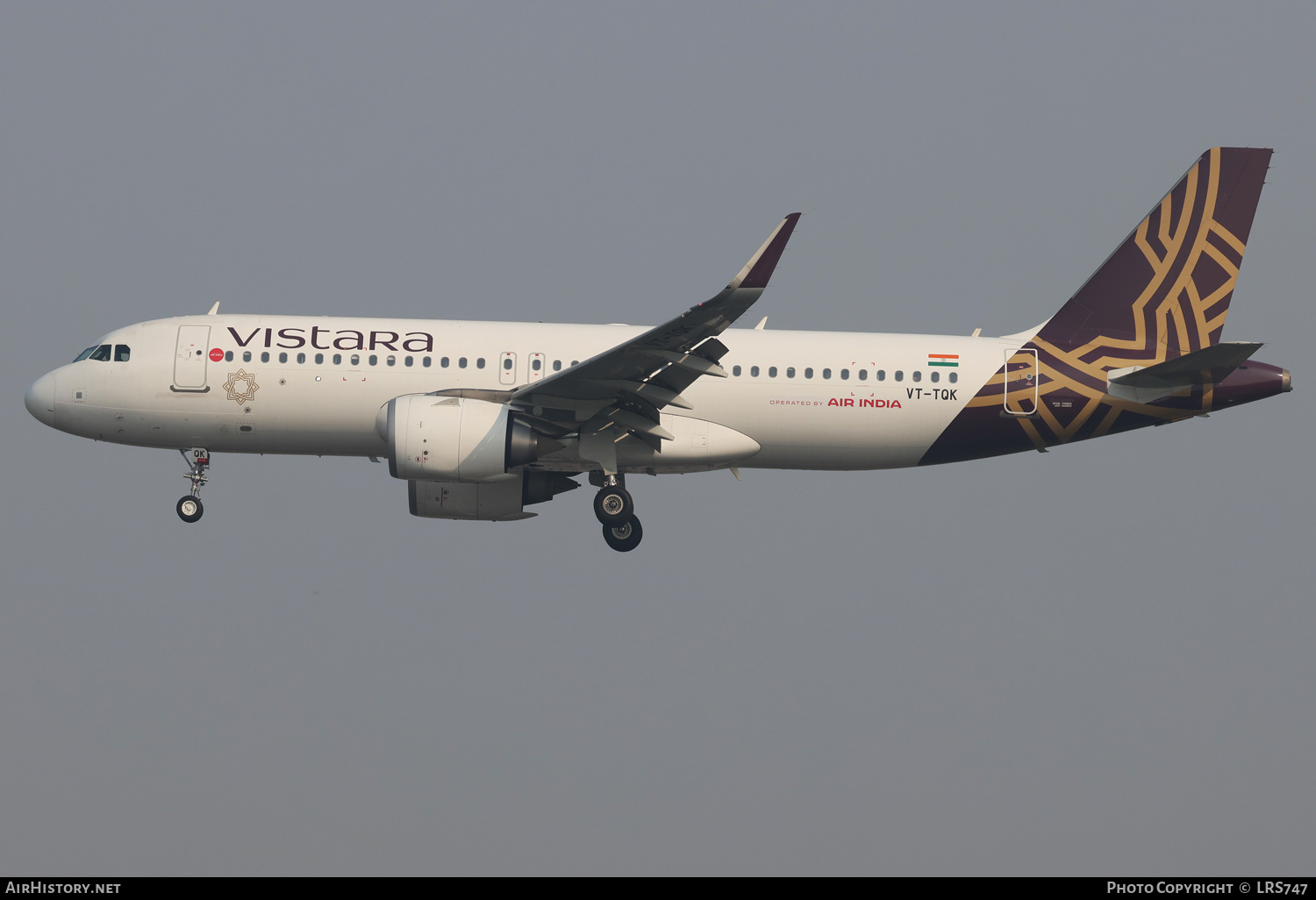 Aircraft Photo of VT-TQK | Airbus A320-251N | Vistara | AirHistory.net #758736