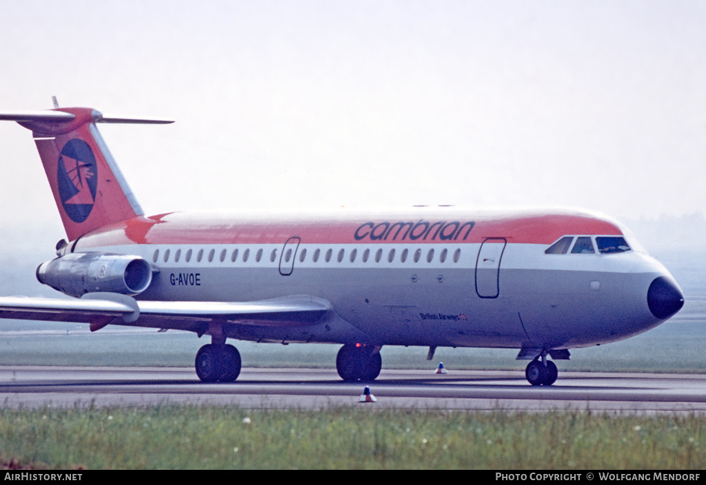 Aircraft Photo of G-AVOE | BAC 111-416EK One-Eleven | Cambrian Airways | AirHistory.net #758752