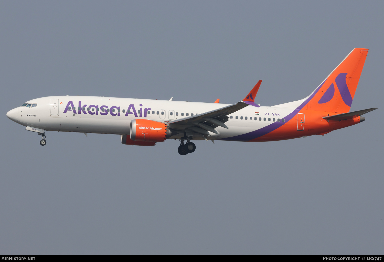 Aircraft Photo of VT-YAK | Boeing 737-8 Max 8 | Akasa Air | AirHistory.net #758862