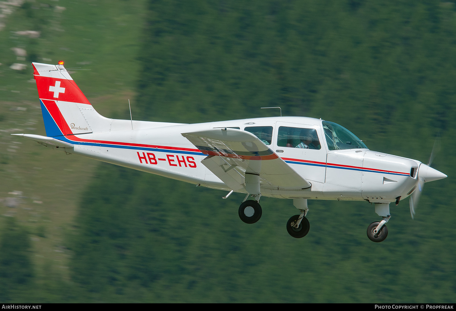 Aircraft Photo of HB-EHS | Beech C23 Sundowner 180 | AirHistory.net #759047