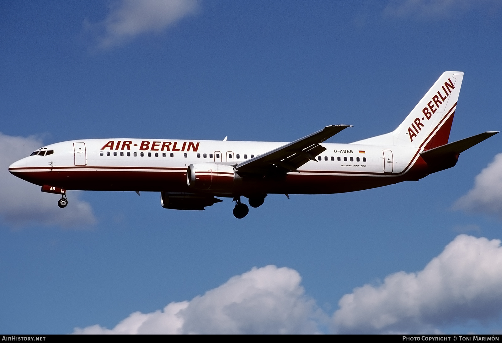 Aircraft Photo of D-ABAB | Boeing 737-4K5 | Air Berlin | AirHistory.net #759162