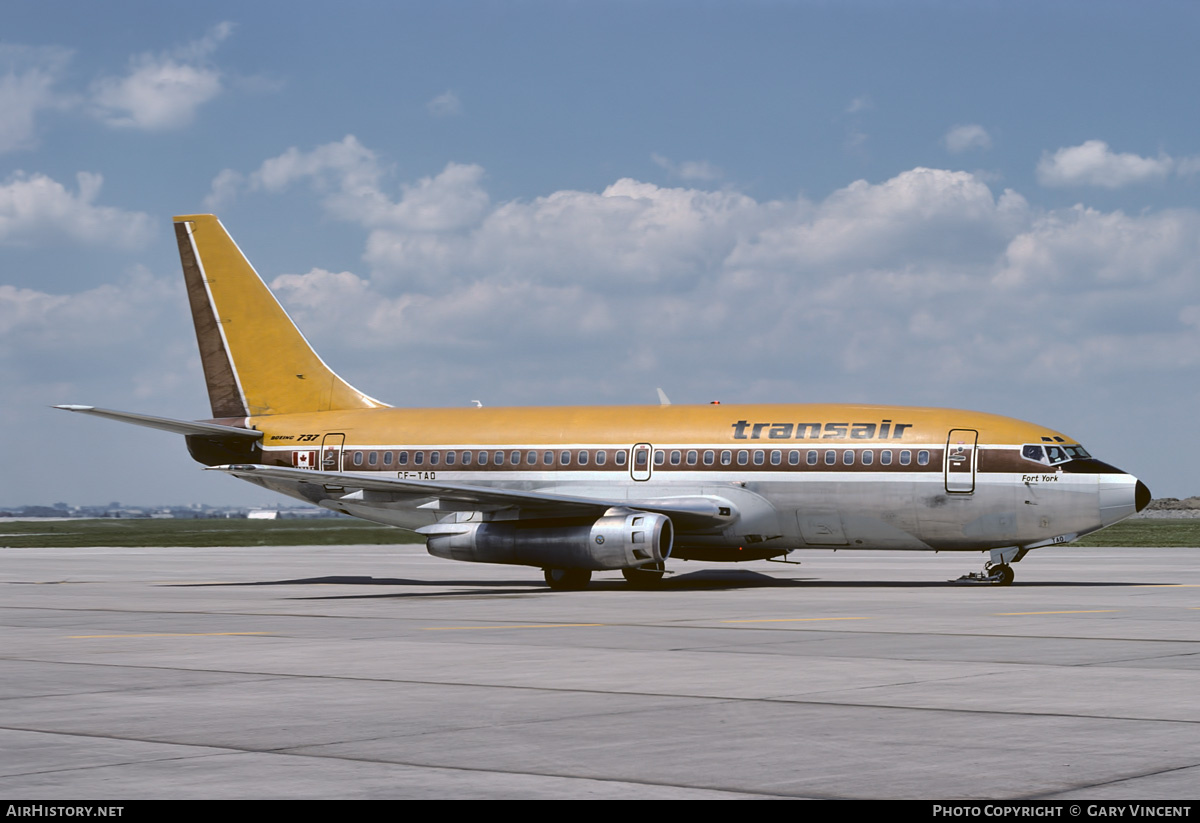 Aircraft Photo of CF-TAO | Boeing 737-2A9C | Transair | AirHistory.net #759176