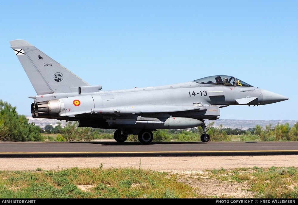 Aircraft Photo of C.16-49 | Eurofighter EF-2000 Typhoon | Spain - Air Force | AirHistory.net #759259