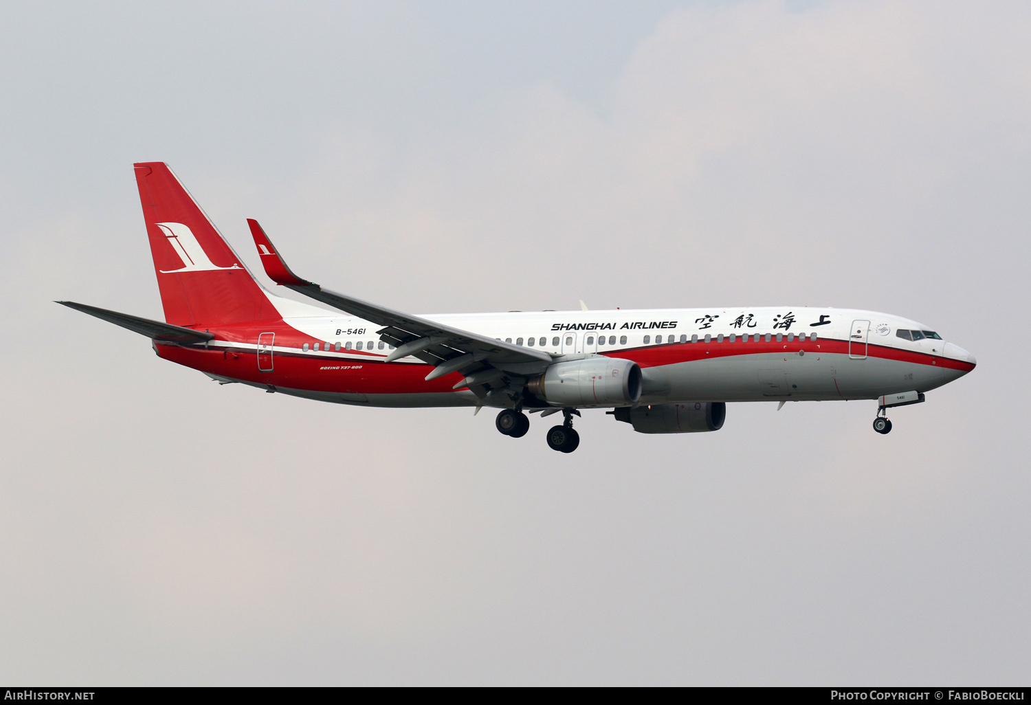 Aircraft Photo of B-5461 | Boeing 737-86D | Shanghai Airlines | AirHistory.net #759287