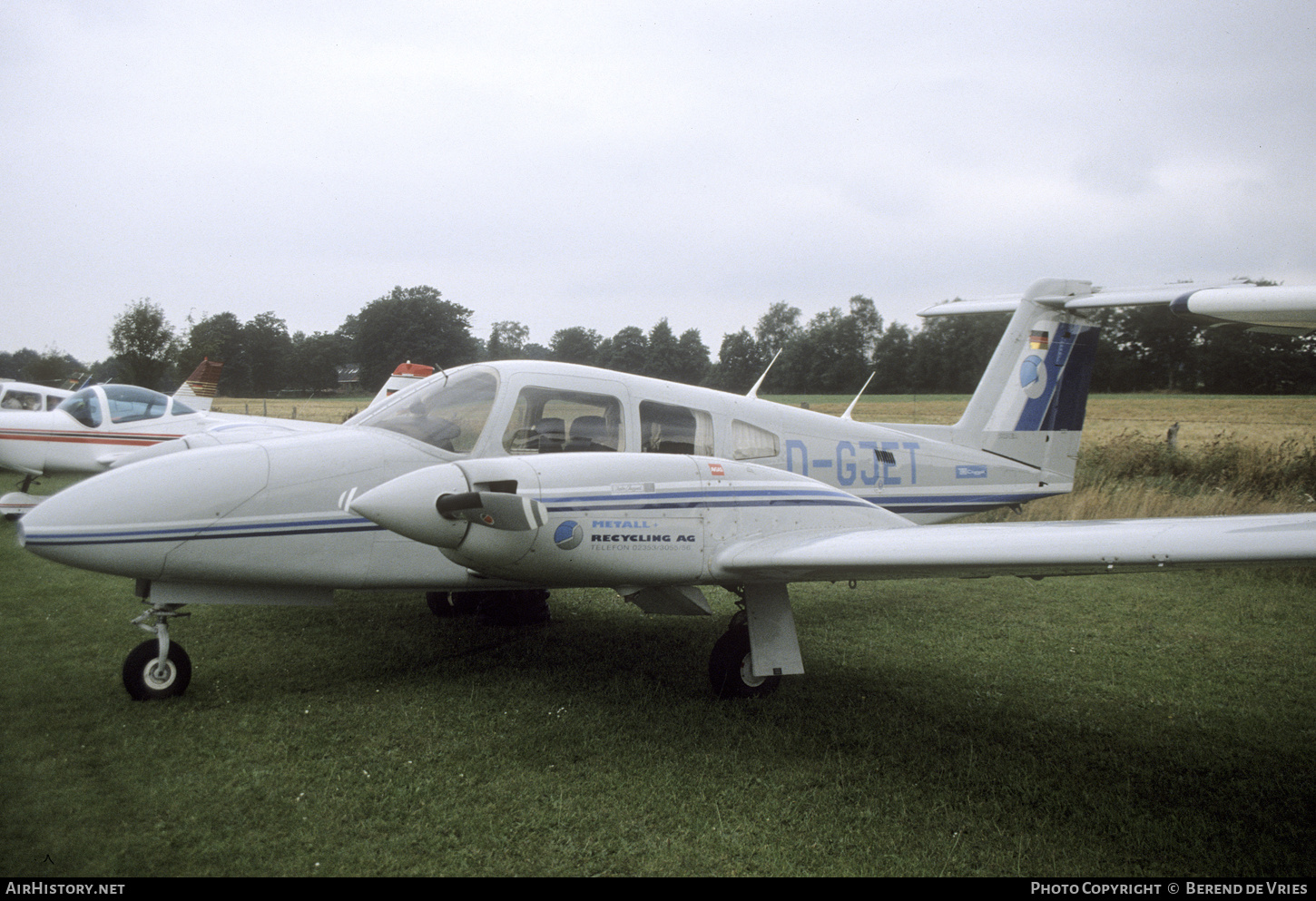 Aircraft Photo of D-GJET | Piper PA-44-180T Turbo Seminole | Metall+ Recycling | AirHistory.net #759324