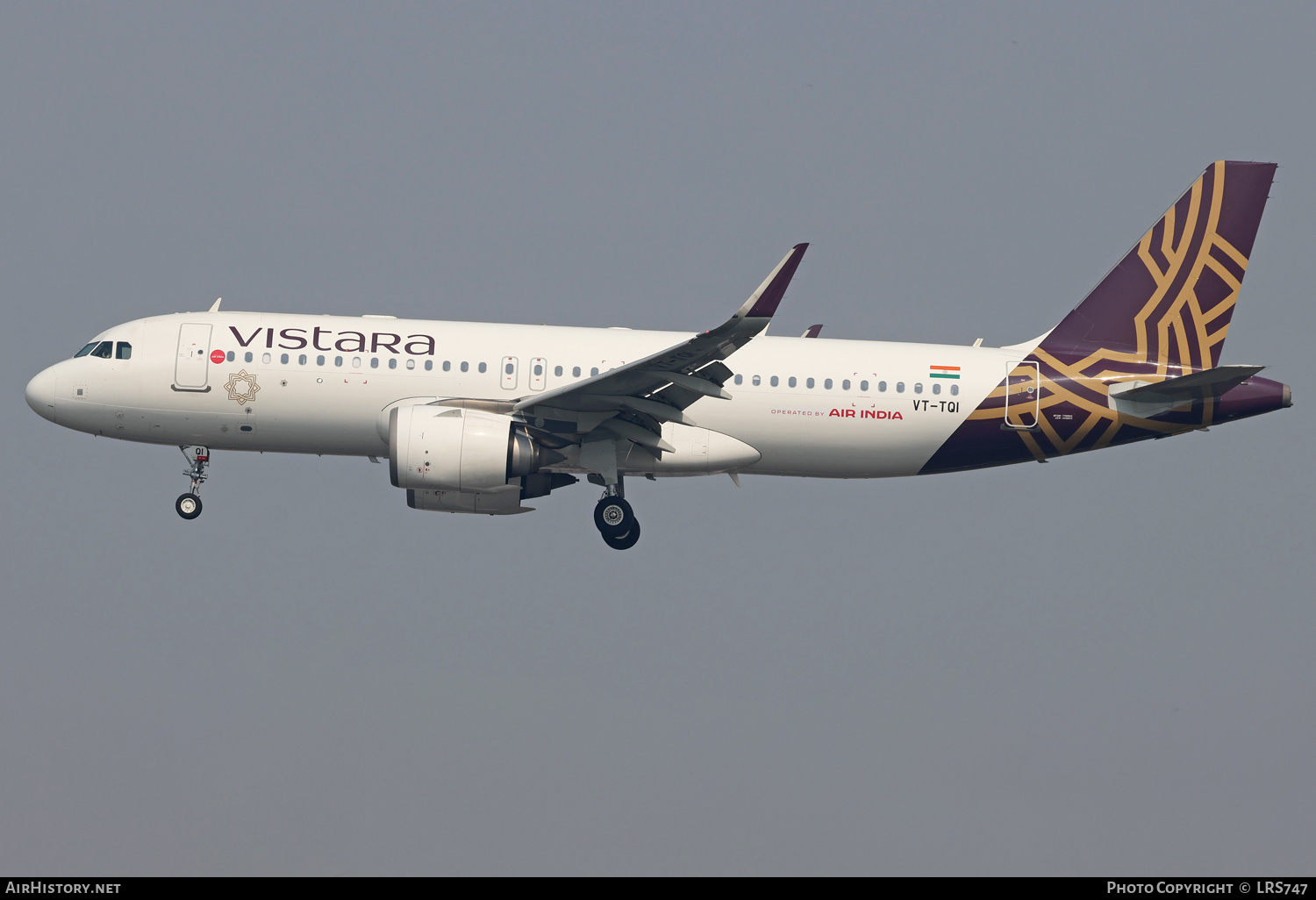 Aircraft Photo of VT-TQI | Airbus A320-251N | Vistara | AirHistory.net #759340