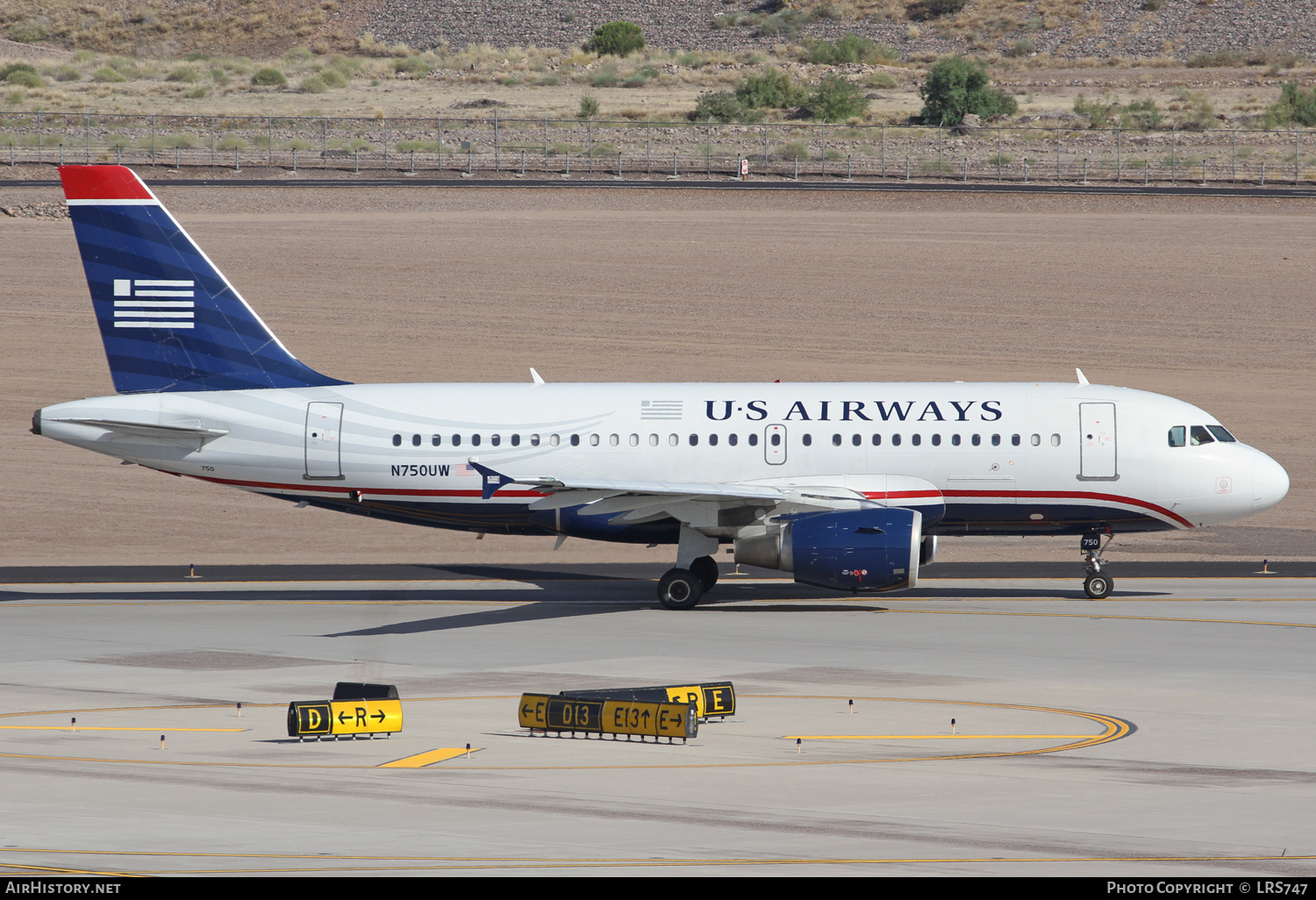 Aircraft Photo of N750UW | Airbus A319-112 | US Airways | AirHistory.net #759440