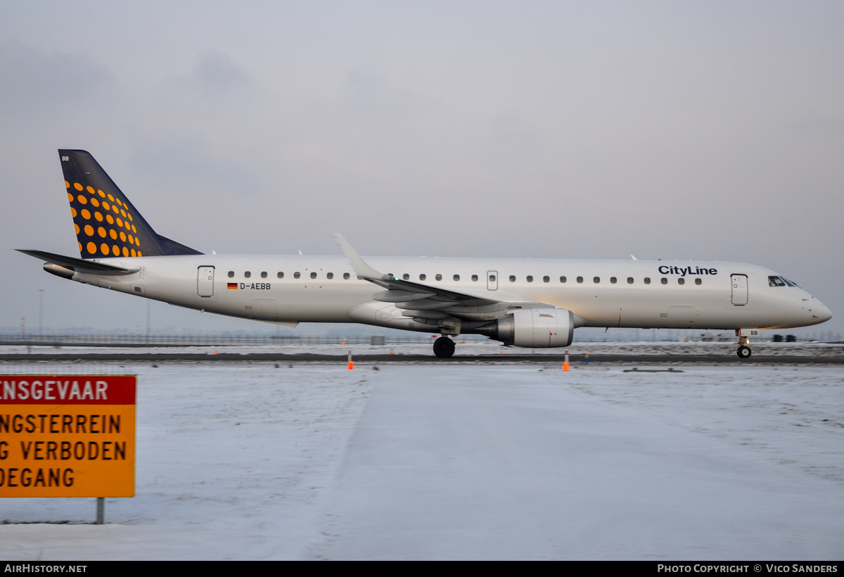 Aircraft Photo of D-AEBB | Embraer 195LR (ERJ-190-200LR) | Lufthansa CityLine | AirHistory.net #759526