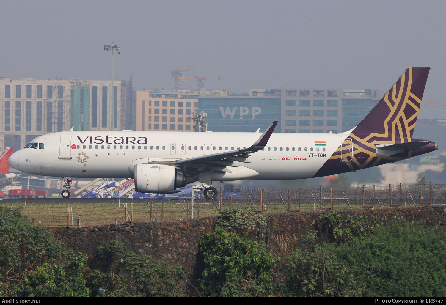 Aircraft Photo of VT-TQH | Airbus A320-251N | Vistara | AirHistory.net #759578