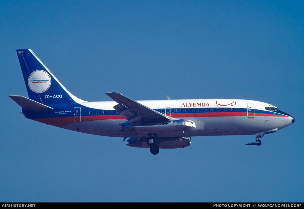 Aircraft Photo of 7O-ACQ | Boeing 737-2R4C/Adv | Alyemda | AirHistory.net #759743