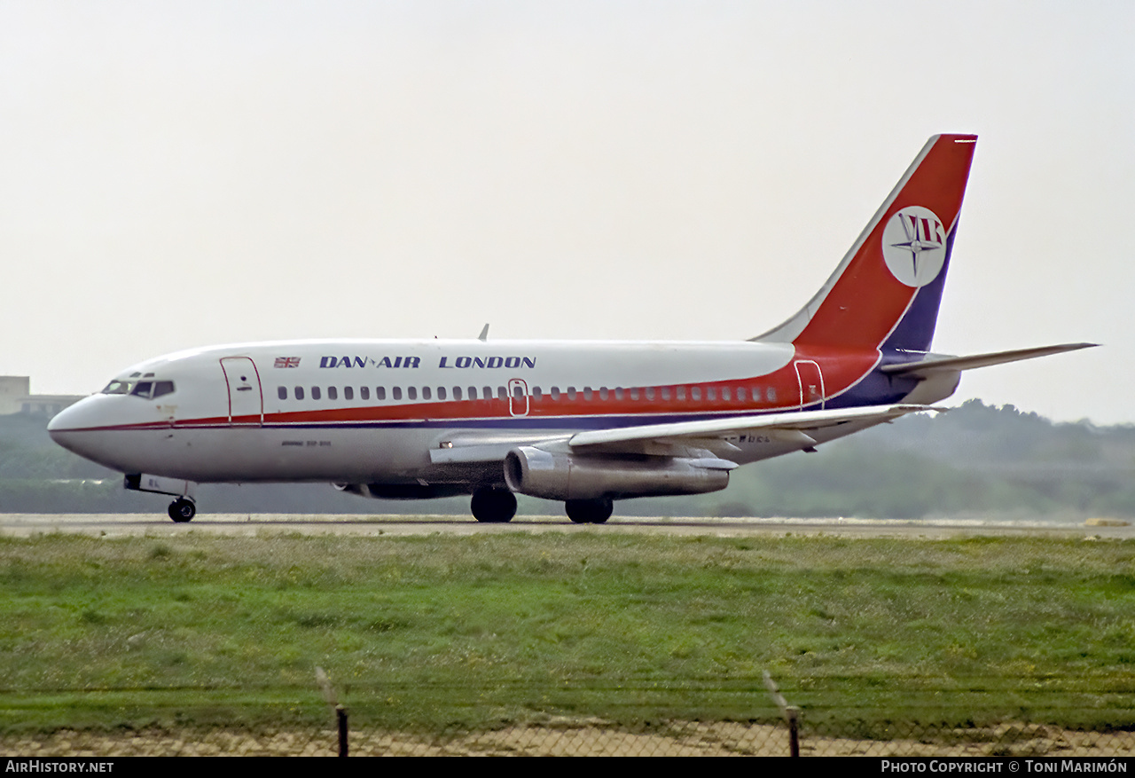 Aircraft Photo of G-WGEL | Boeing 737-2U4/Adv | Dan-Air London | AirHistory.net #759777