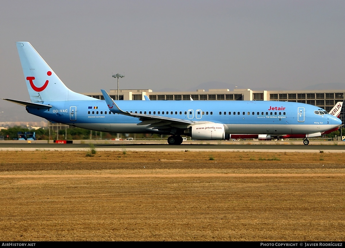 Aircraft Photo of OO-VAC | Boeing 737-8BK | Jetair | AirHistory.net #759959