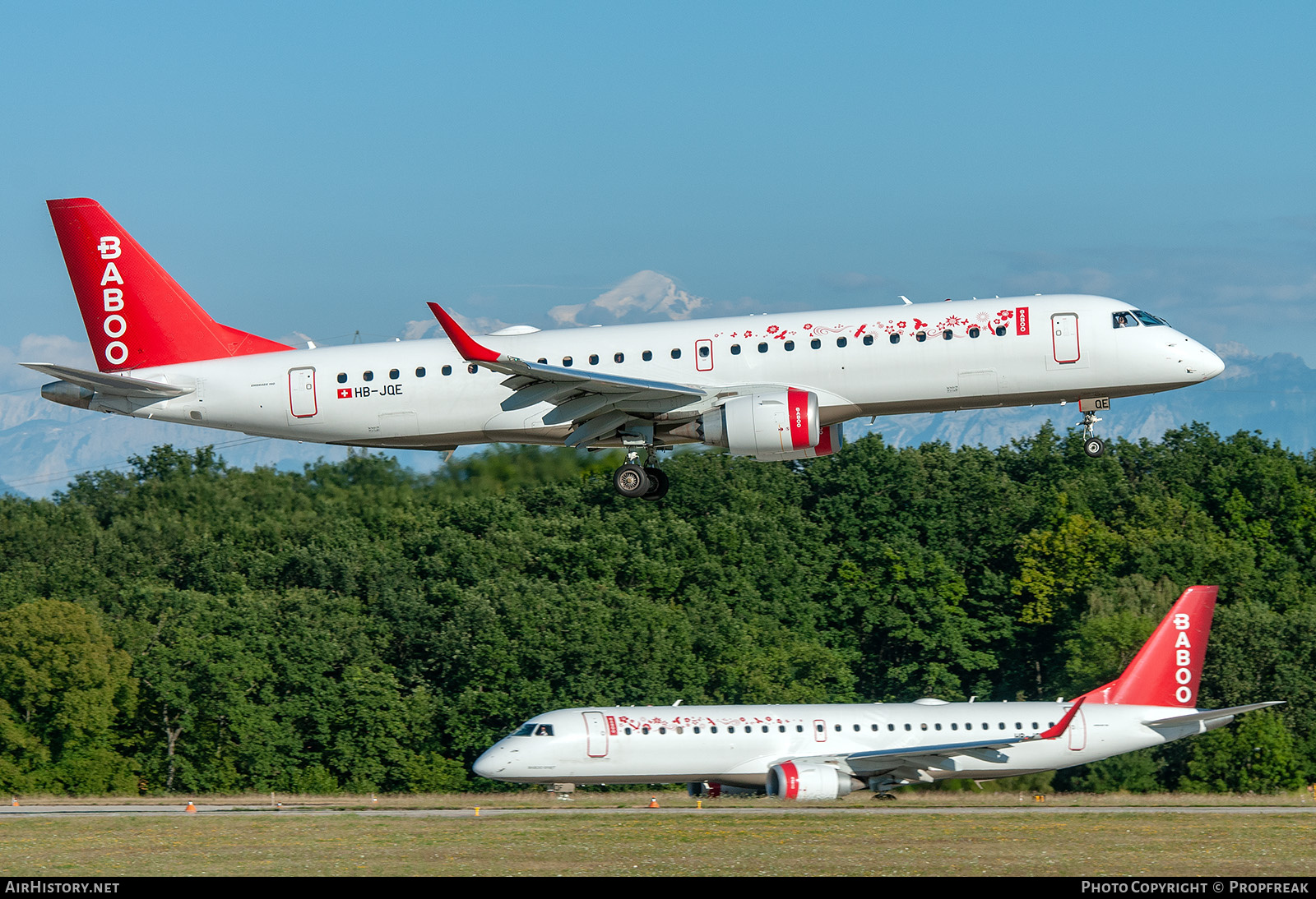 Aircraft Photo of HB-JQE | Embraer 190LR (ERJ-190-100LR) | Baboo | AirHistory.net #760096
