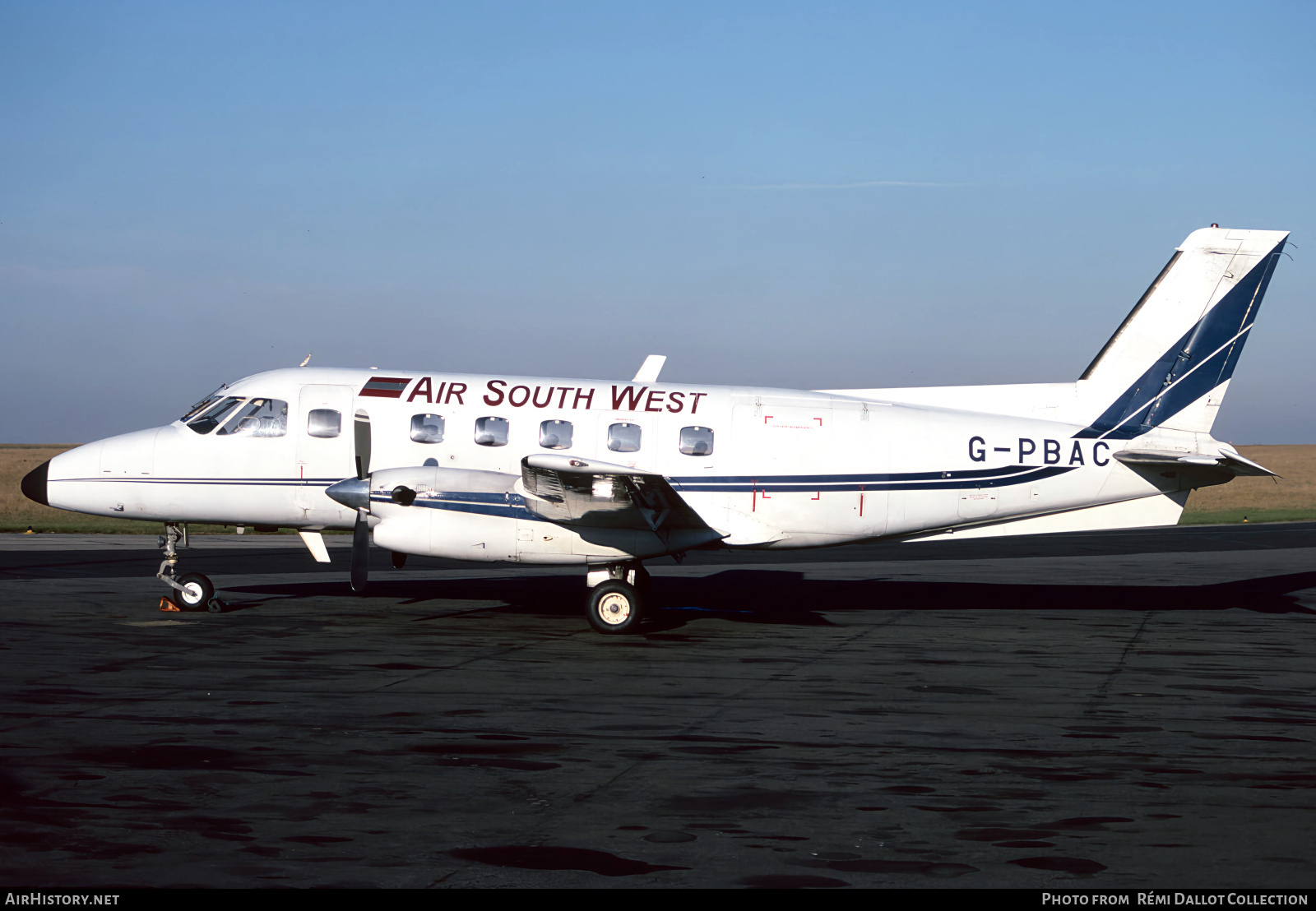 Aircraft Photo of G-PBAC | Embraer EMB-110P1 Bandeirante | Air South West | AirHistory.net #760097