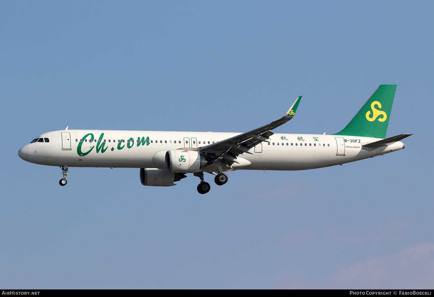 Aircraft Photo of B-30FZ | Airbus A321-253NX | Spring Airlines | AirHistory.net #760154